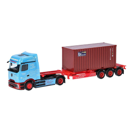 Frankenbach メルセデス・ベンツ eActros ProCabin BigSpace 20ft コンテナセミトレーラー / Herpa 1/87 ミニカー トラック模型