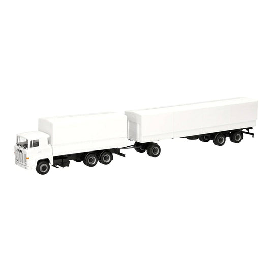 スカニア 141 カーテンサイドトレーラー ホワイト / Herpa 1/87 ミニカー トラック模型