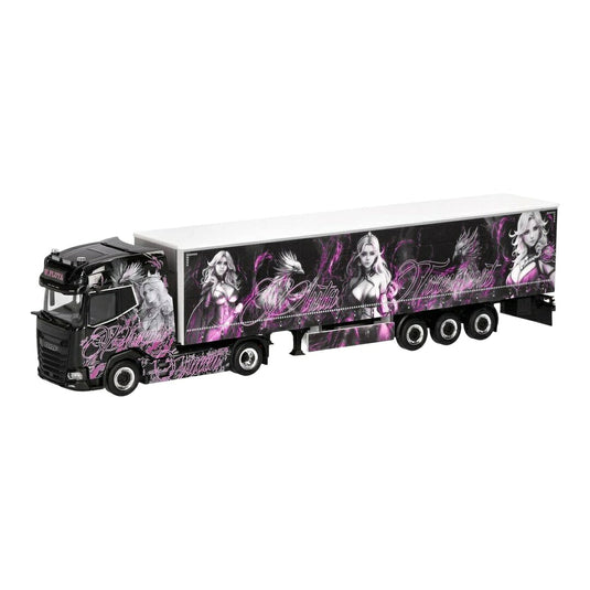 Pluta/Phoenix Queen DAF XG+ カーテンサイドセミトレーラー / Herpa 1/87 ミニカー トラック模型
