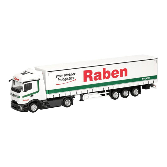 Raben Logistics メルセデス・ベンツ Actros L ProCabin Streamspace カーテンサイドセミトレーラー / Herpa 1/87 ミニカー トラック模型