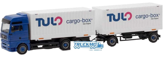 Tulo IAA 2000 MAN TG-A XXL スワップボディトレーラー ホワイト トレーラー / Herpa 1/87 建設機械模型 工事車両