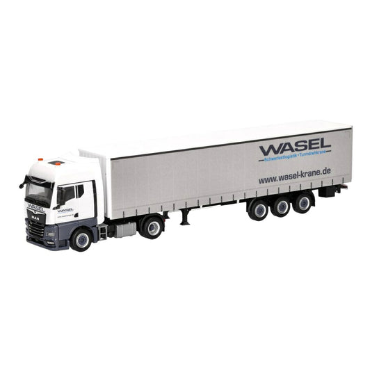 Wasel MAN TGX GX カーテンサイドセミトレーラー / Herpa 1/87 ミニカー トラック模型