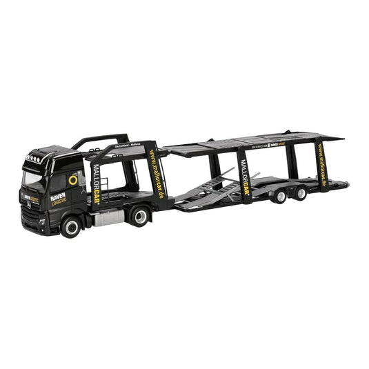 Raven Logistic メルセデス・ベンツ Actros L 18 Gigaspace カートランスポーター / Herpa 1/87 ミニカー トラック模型
