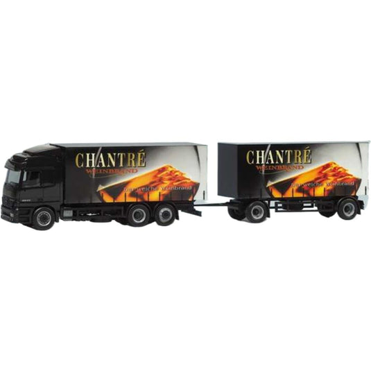 メルセデス ベンツ アクトロス L カーテン トレーラー / Herpa 1/87 建設機械模型 工事車両