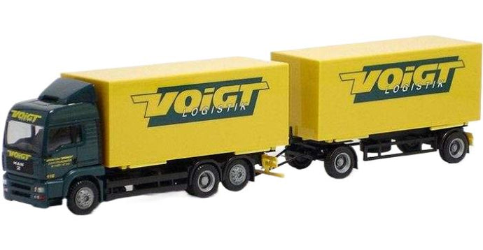 Voigt Spedition MAN TG-A LX スワップボディトレーラー トレーラー / Herpa 1/87 建設機械模型 工事車両