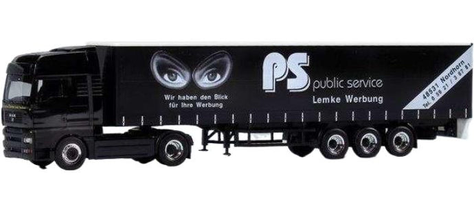 Thieme “PS Werbung” MAN TG A XXL トラック / Herpa 1/87 建設機械模型 工事車両