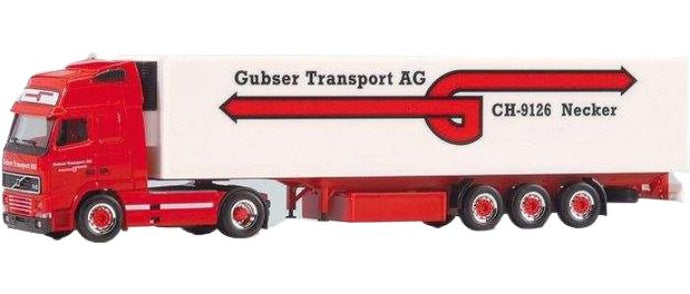 Gubser Transport Volvo GL FH12 XL 冷凍セミトレーラー トレーラー / Herpa 1/87 建設機械模型 工事車両