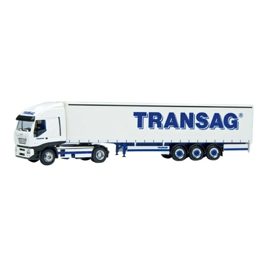 Transag イベコ ストラリス カーテンサイドセミトレーラー / Herpa 1/87 ミニカー トラック模型