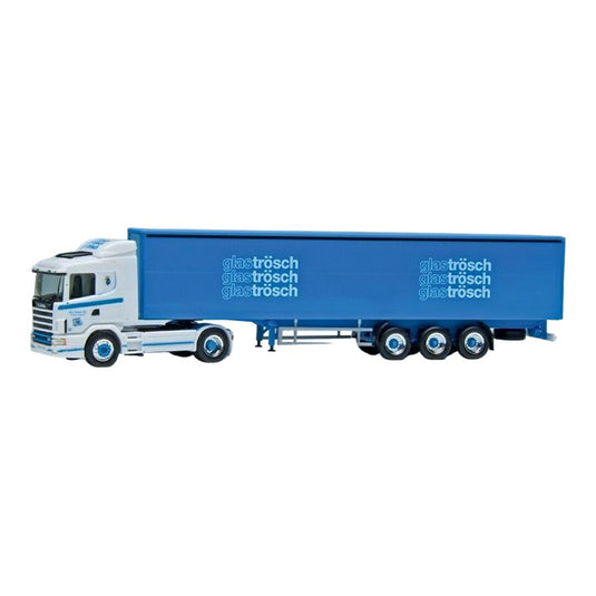 Rotrans Glas Troesch スカニア 124 G ボックスセミトレーラー / Herpa 1/87 ミニカー トラック模型