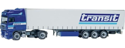 Transit Transport DAF 95XF SSC curtainside semitrailerカーテンサイドセミトレーラー トラック 模型 /Herpa 1/87