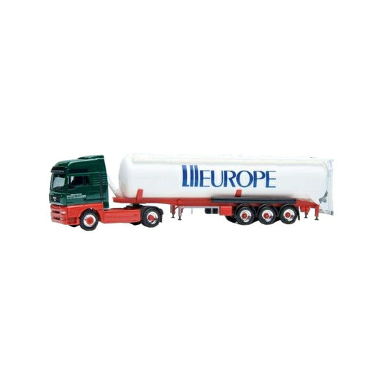 Herpa Fischer Spedition Europe MAN TGA XXL サイロセミトレーラー 4185/ Herpa 1/87  模型