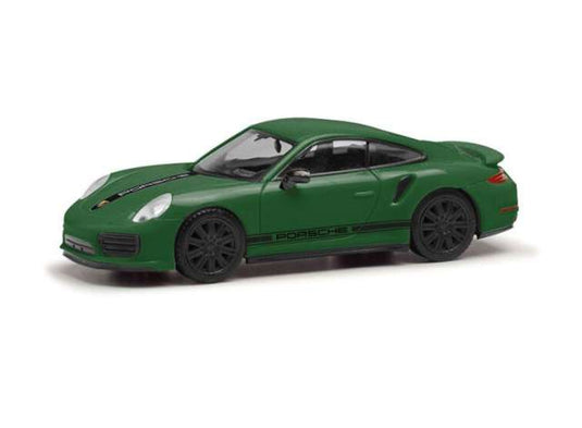 ポルシェ 911 (991) ターボ ブリティッシュレーシンググリーン ヘルパ / Herpa 1/87 ミニカー