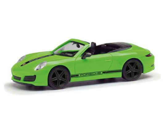 ポルシェ 911 (991) カレラ 2 カブリオレ グリーン ヘルパ 1/87 / Herpa 1/87 ミニカー