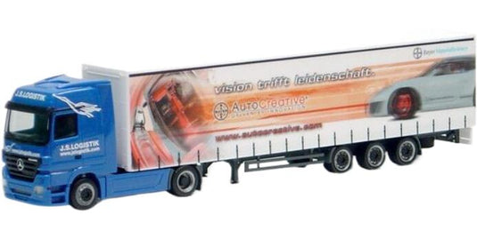 Schuessler Spedition Bayer Mercedes Benzメルセデスベンツ Actros LH02 Megatrailer semi-trailerセミトレーラー トラック 模型 /Herpa 1/87