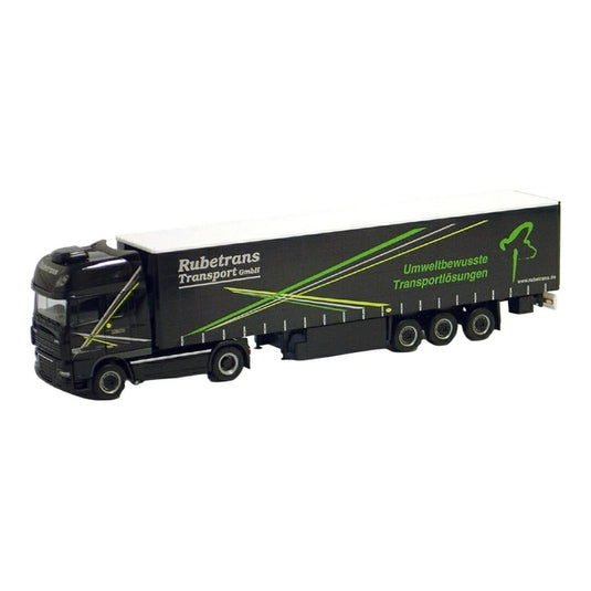 Rubetrans DAF XF105 SSC カーテンサイドセミトレーラー / Herpa 1/87 ミニカー トラック模型