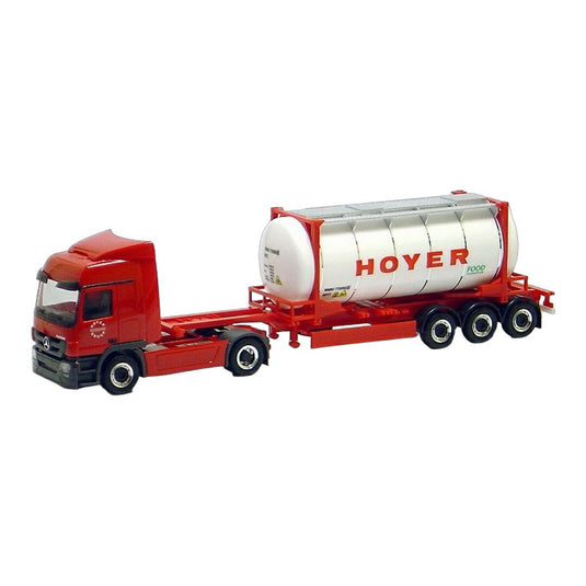 Hoyer Group メルセデス・ベンツ Actros L 08 20フィート タンカーコンテナ セミトレーラー / Herpa 1/87 トラック模型