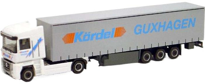 Kordel Spedition Renault Magnum カーテンサイドセミトレーラー トレーラー / Herpa 1/87 建設機械模型 工事車両