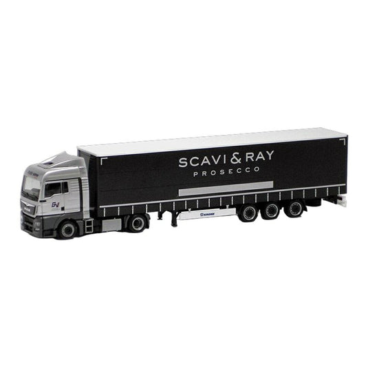 Grosse Vehne Scavi & Ray MAN TGX XLX Euro 6 メガトレーラー カーテンサイド セミトレーラー / Herpa 1/87 トラック模型