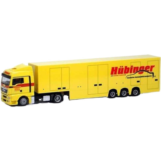 MAN TGX XLX カーシステム ヒュービンガー トランスポルト トラック / Herpa 1/87 建設機械模型 工事車両