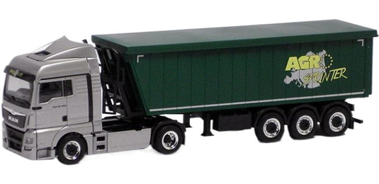 Agrosprinter MAN TGX XLX Kempf ダンプトレーラー / Herpa 1/87 ミニカー 模型