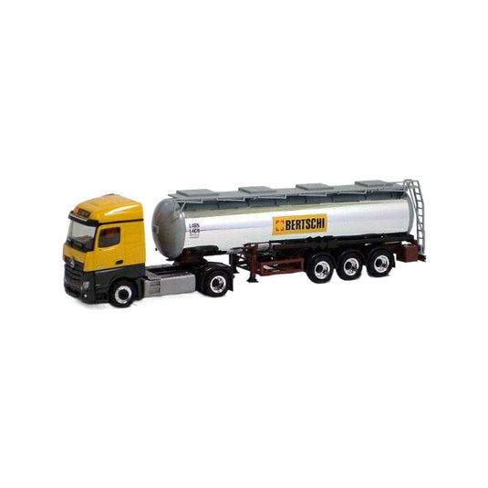 Herpa Bertschi Mercedes Benz Actros StreamSpace クロームタンカーセミトレーラー 4969/ Herpa 1/87  模型