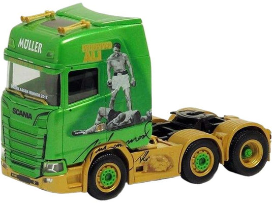 Mueller Muhammad Ali Scania CS HD トラクター / Herpa 1/87 建設機械模型 工事車両