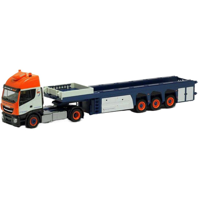 Iveco ストラリス XP ユニバーサル トランスポート  トレーラー / Herpa 1/87 建設機械模型 工事車両