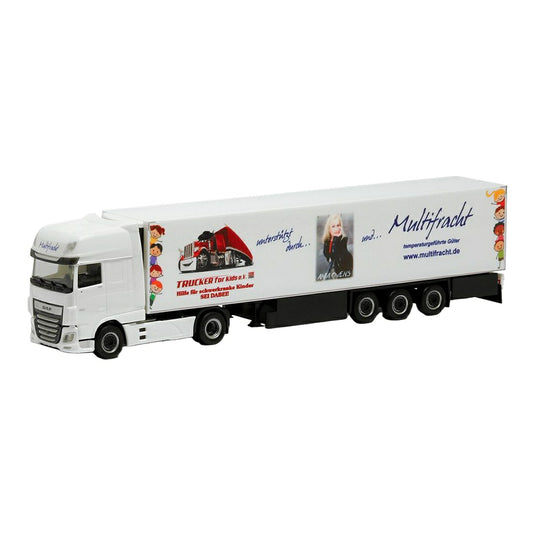 Multifracht Trucker for Kids DAF XF Super Space Cab 冷凍セミトレーラー / Herpa 1/87 ミニカー トラック模型