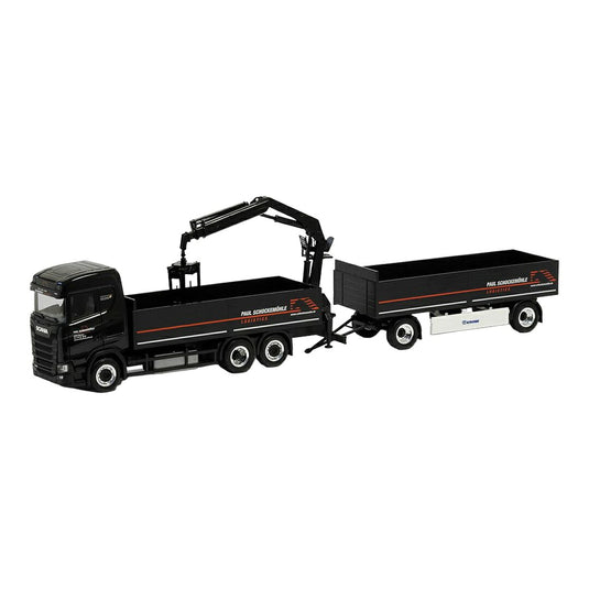 Paul Schockemoehle スカニア CS20ND 建材トレーラー クレーン付き / Herpa 1/87 ミニカー トラック模型