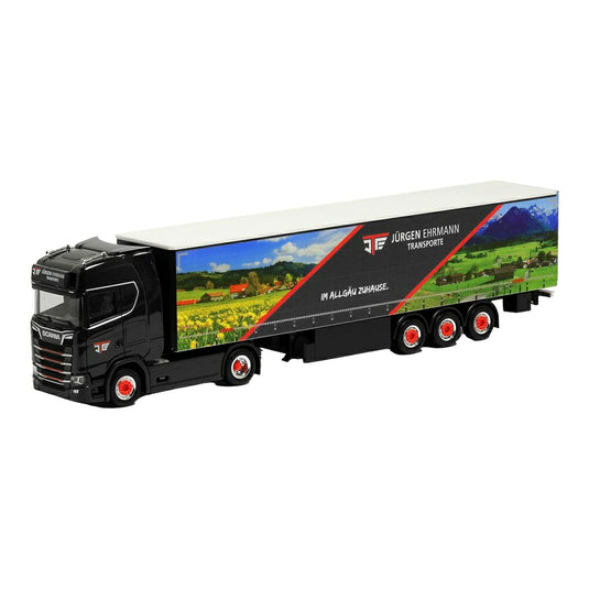 スカニア CS HD カーテンサイドトレーラー Jurgen Ehrmann Transporte / Herpa 1/87 ミニカー トラック模型