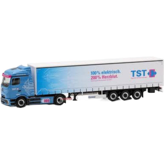 TST Mercedes Benz eActros 600 Medi curtainside semitrailer 5248