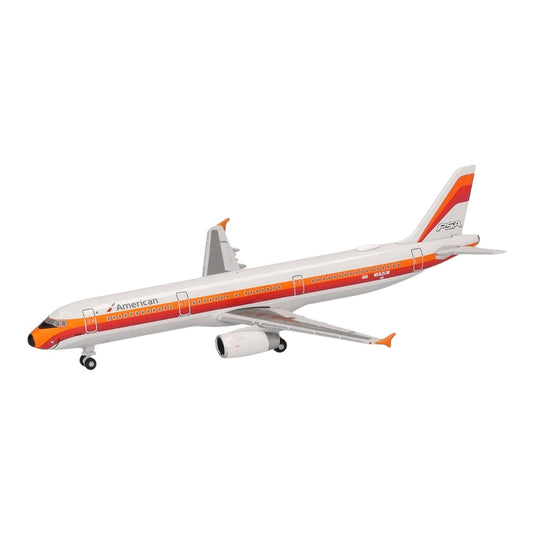 アメリカン航空 American Airlines エアバス A321 N582UW PSAレトロ塗装 / Herpa 1/500 飛行機模型 旅客機