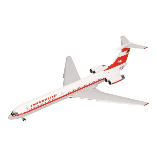 インターフルーク Interflug イリューシン IL-62M DDR-SEO / Herpa 1/200 飛行機模型 旅客機