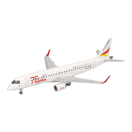 ジャーマン・エアウェイズ German Airways エンブラエル E190 D-ACJJ Herpa 75周年特別塗装 / Herpa 1/200 飛行機模型 旅客機
