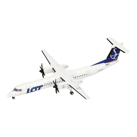 LOTポーランド航空 LOT Polish Airlines ボンバルディア Q400 SP-EQF / Herpa 1/200 飛行機模型 旅客機