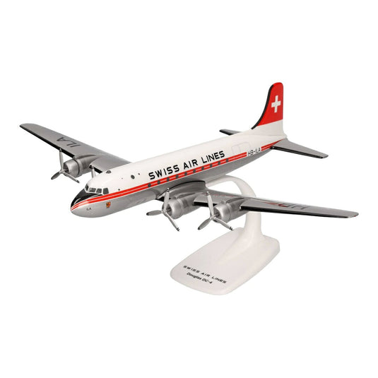スイス国際航空 Swiss Air Lines ダグラス DC-4 / Herpa Snap-Fit 1/125 飛行機模型 旅客機