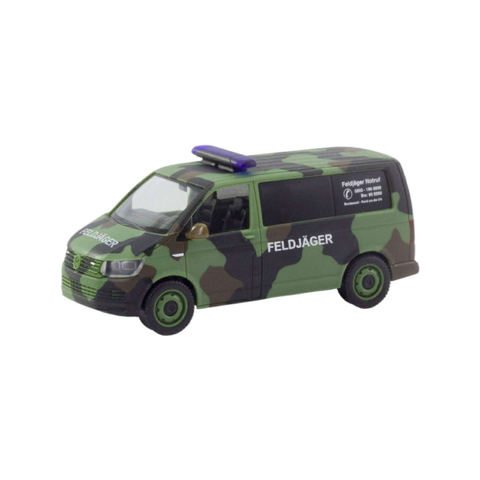 ドイツ連邦軍 Feldjager VW T6 バス Flecktarn / Herpa 1/87 建設機械模型 工事車両