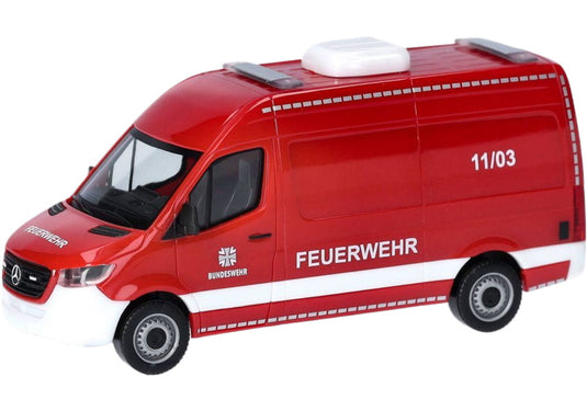 ドイツ連邦軍/消防 Mercedes Benz Sprinter 18 ハイルーフボックス / Herpa 1/87 ミニカー 模型