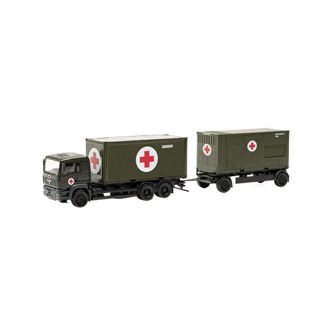 Herpa Bundeswehr MAN TGA L コンテナトラックトレーラー 747042/ Herpa 1/87  模型