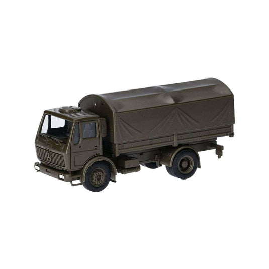 Herpa Bundeswehr Mercedes Benz NG フラットベッドトラック 丸型防水シート 2軸 747073/ Herpa 1/87  模型