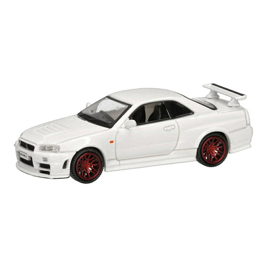 日産 GTR 34 ホワイト スポーツカー 乗用車 / MicroCity 1/87 ミニカー