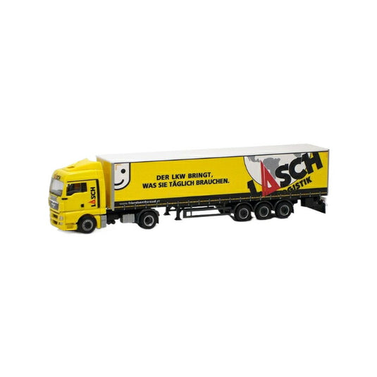 Herpa Lasch MAN TGX XLX カーテンキャンバスセミトレーラー 919173/ Herpa 1/87  模型