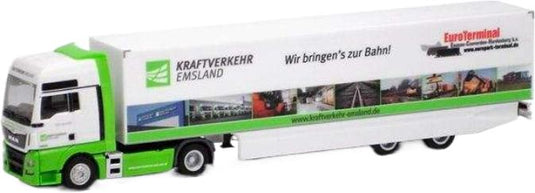 Kraftverkehr Emsland MAN TGX XXL ボックス トラック / Herpa 1/87 建設機械模型 工事車両