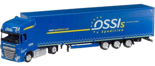 DAF XF 105 ジャンボカーテンサイド トラック  トレーラー / Herpa 1/87 建設機械模型 工事車両