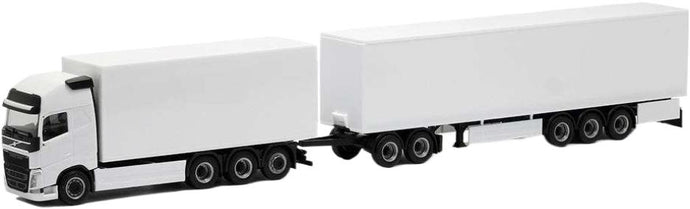 ボルボ グローベトロッター XL ユーロコンビ ホワイト 4 トラック / Herpa 1/87 建設機械模型 工事車両