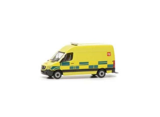 メルセデスベンツ スプリンター ベルギー赤十字 救急車 イエロー 働く車 / Herpa 1/87 ミニカー