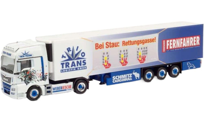 Trio Trans MAN TGX XXL トラックモデル 冷凍 トラック / Herpa 1/87 建設機械模型 工事車両