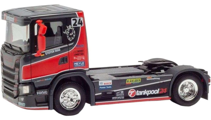 Tankpool 24 Steffen Faas Scania CG17 レーシング トラック / Herpa 1/87 建設機械模型 工事車両