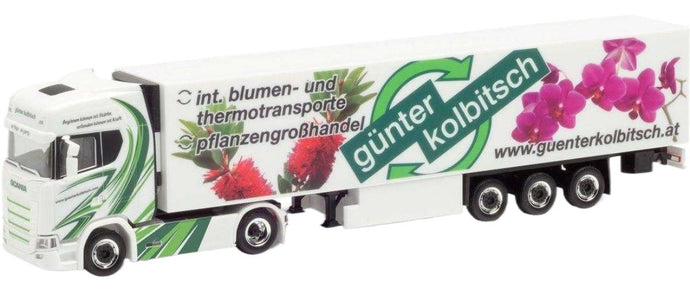 Kolbitsch Scania CS20HD 冷凍トレーラー トレーラー / Herpa 1/87 建設機械模型 工事車両
