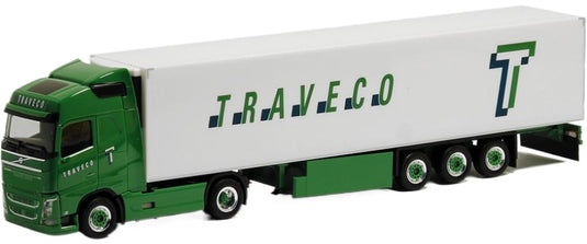 Traveco Volvo FH Globetrotter 冷凍トレーラー / Herpa 1/87 ミニカー 模型